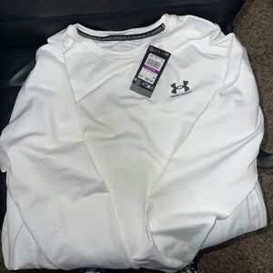 Under Armour Men's Long Sleeve White Tee